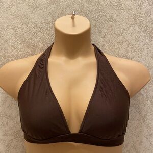 OP Chocolate Brown Halter Bikini Top